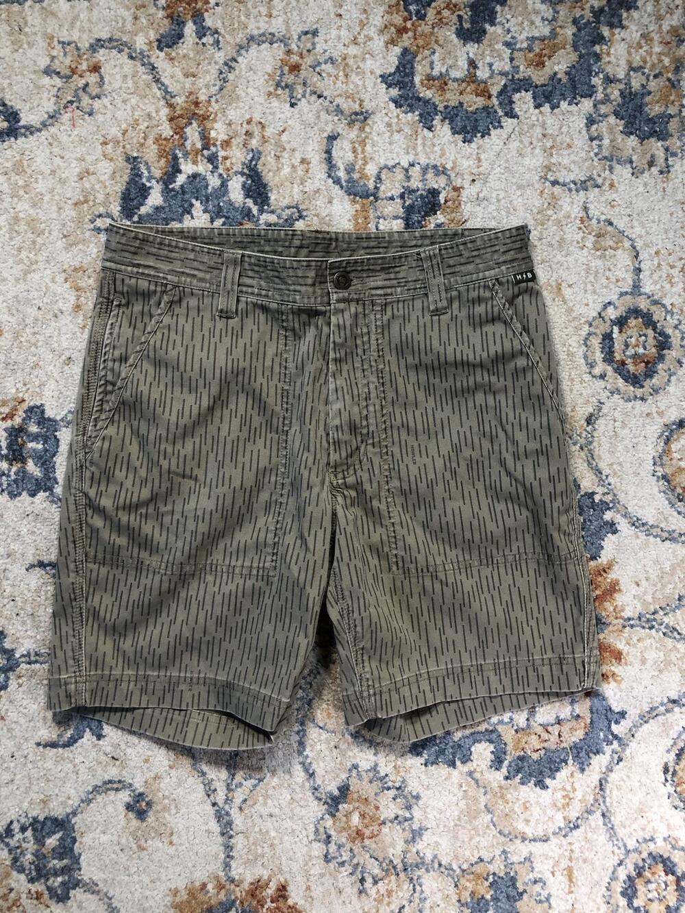 Howler Bros Shorts Mens 31 Green Clarksville Walk Stretch Cotton Twill Chino